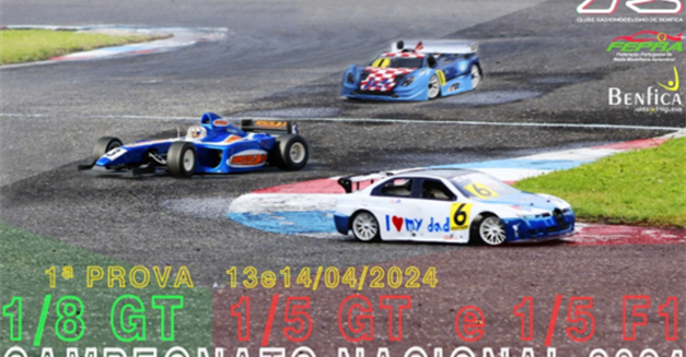 1ª Prova do Campeonato Nacional 1/5 TC, F1 e 1/8GT 2024